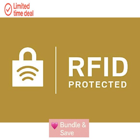 Leather RFID-Blocking Flap Clutch Wallet with 12 Card Slots & Zipper Pockets - Picture 7 of 7